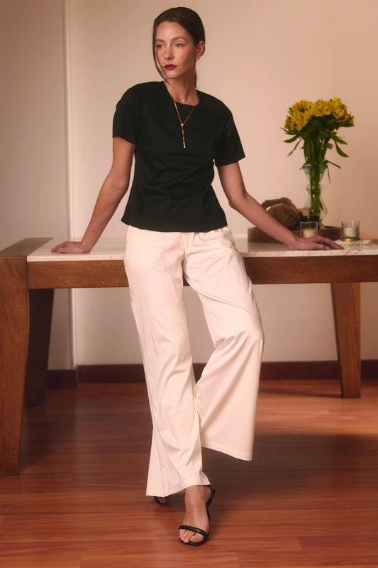 Blusa Manga Corta Negro