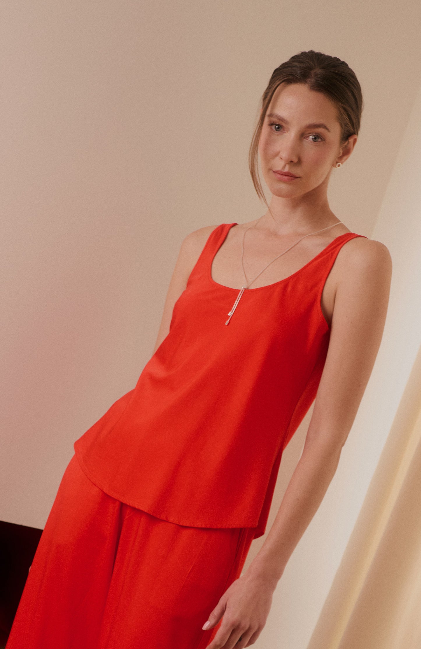 Blusa Sesgo Roja