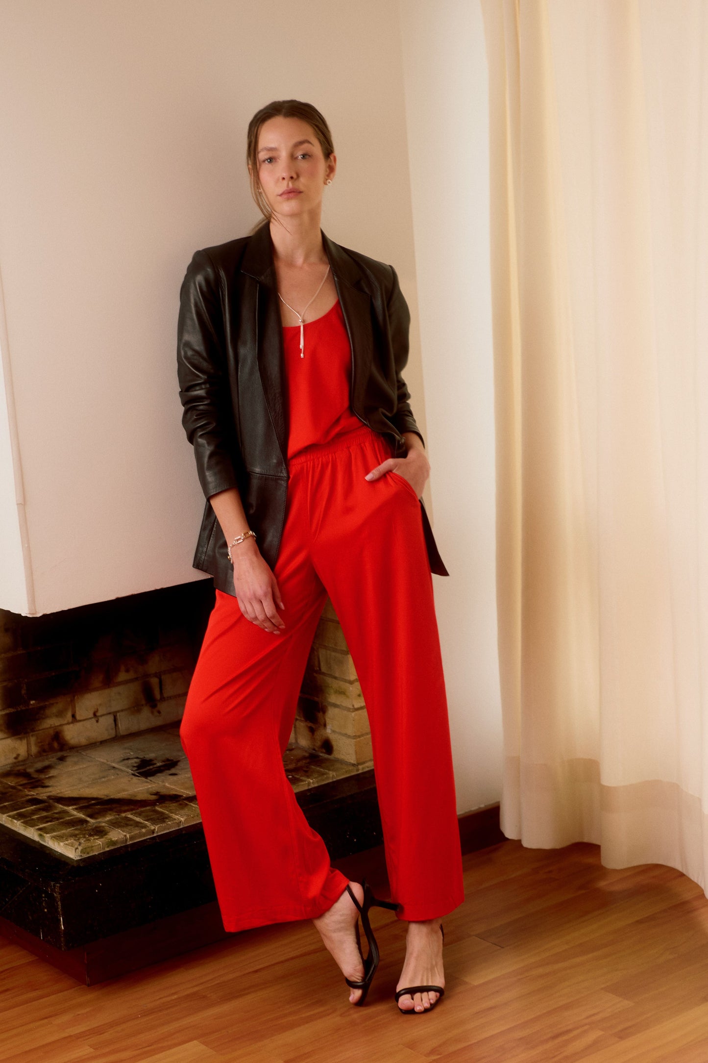 Pantalon Wide Rojo