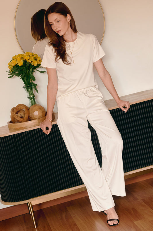 Blusa Manga Corta Negro Ivory